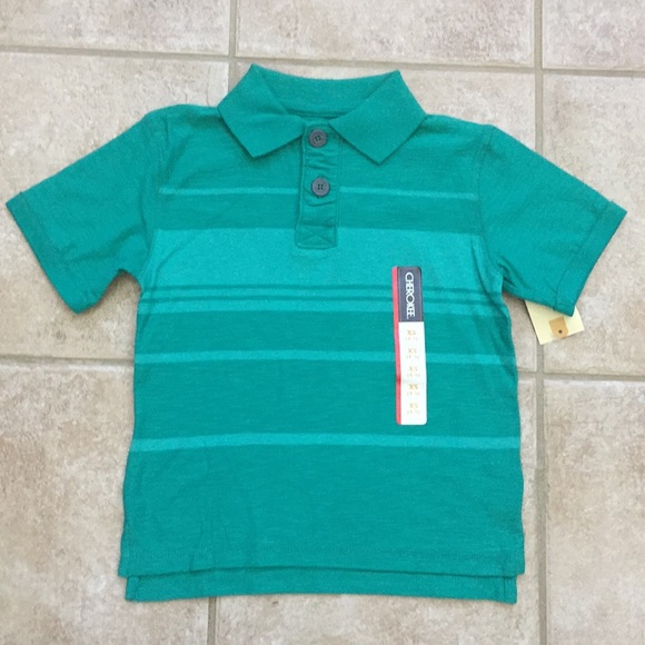 Cherokee Boys Short Sleeve Striped Polo Shirt - Picture 1 of 8